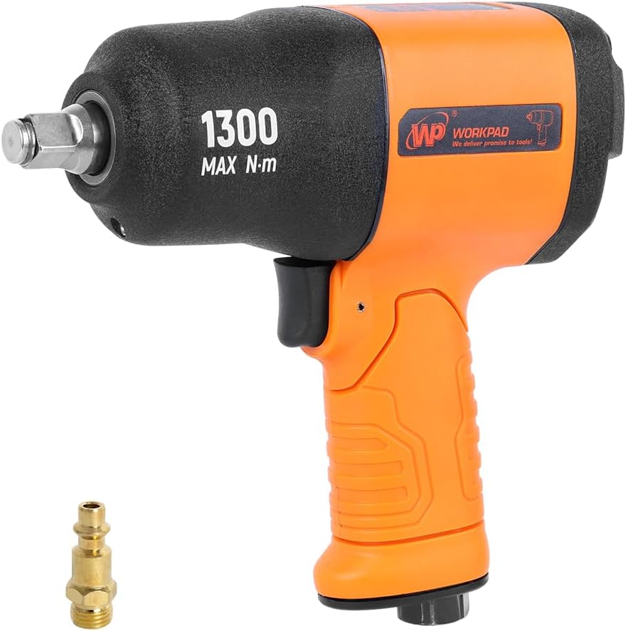 WORKPAD WPIW1300 Professional 1/2-in Air Impact Wrench,958 ft-lbs Composite Body, Variable Power Settings, Heavy Duty Pneumatic Tool